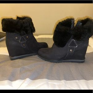Black Wedge booties
